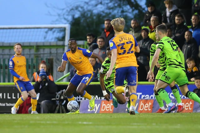 Action from Stags' 1-0 defeat at Forest Green Rovers in midweek.
