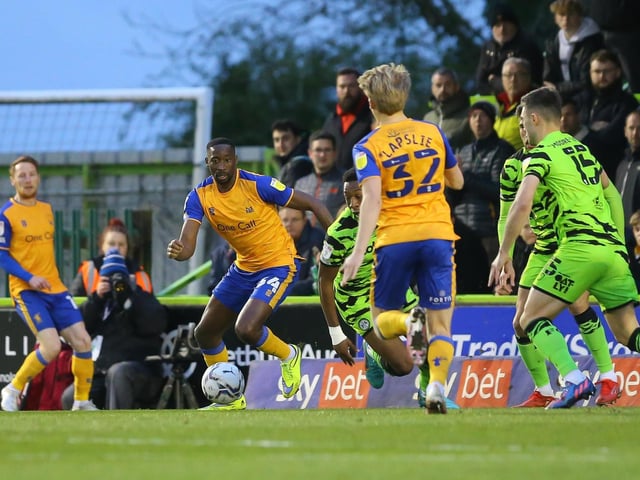 Action from Stags' 1-0 defeat at Forest Green Rovers in midweek.
