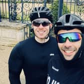 Tom, and his brother Ed, in training for their cycling challenge