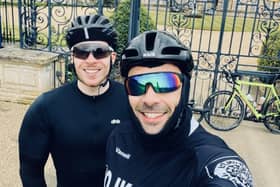 Tom, and his brother Ed, in training for their cycling challenge