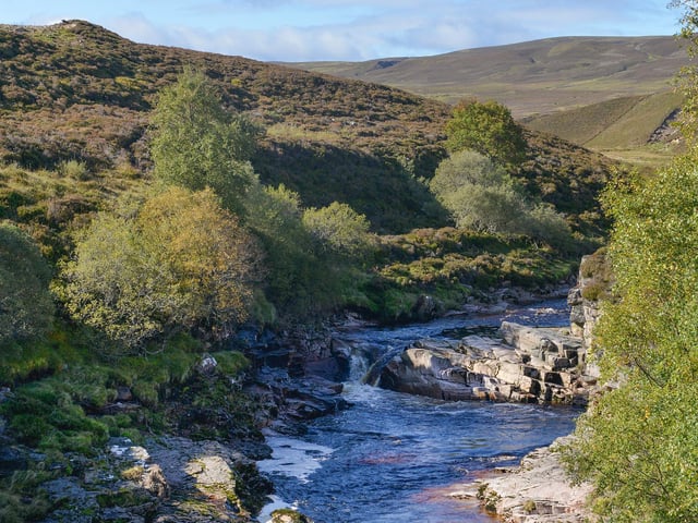 The estate features a diverse landscape, including rivers, moors , farmland and forests