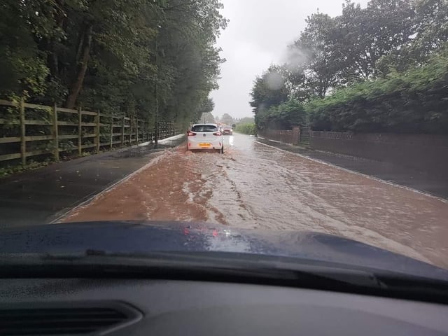 David Hennigan sent us this photo of a flooded Wighay Road, Hucknall.