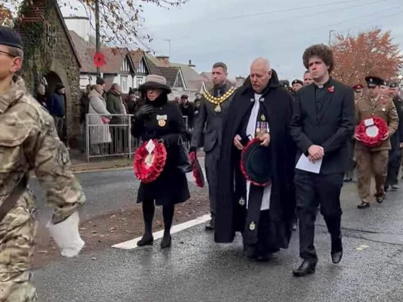 Coun chairman Coun Dale Ground and Rev Kevin Charles in the Kirkby parade