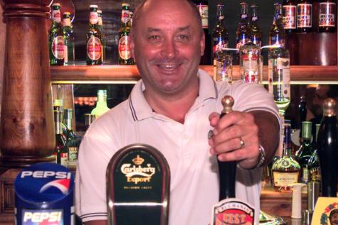 Salutation Pub landlord Trevor Sheard. Year 2000.
