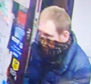 Officers investigating the theft are hoping to locate the pictured man.