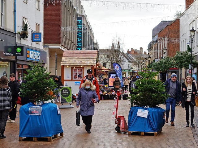Mansfield Christmas market in 2021.