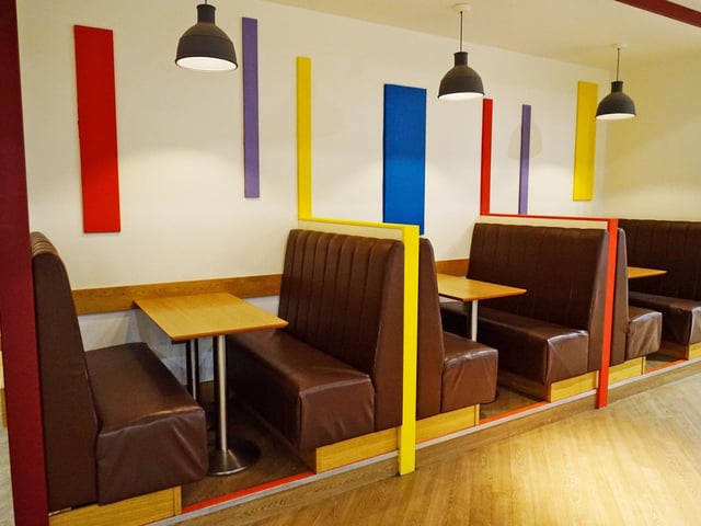 Colourful walls to reflect the colourful teas.