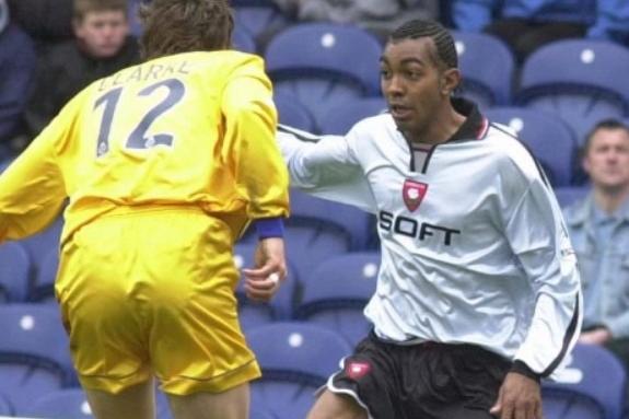 Kevin Betsy up against Jamie Clarke in the game at Mansfield.