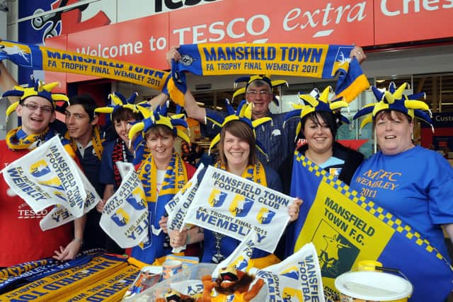 .A little extra was on sale at Tesco Chesterfield Rd back in 2011 as staff and members of the SSA sell Wembley merchandise.