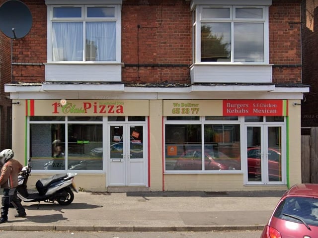 1st Class Pizza on Carter Lane, Mansfield. Last inspected on August 21, 2024.