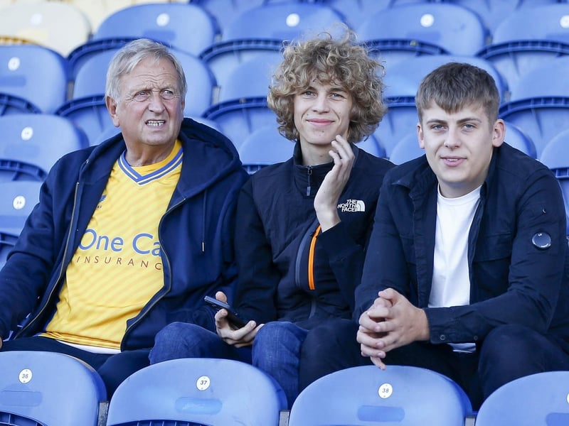 Mansfield Town fans ahead of the win over Grimsby Town on 8th Aug 2023.