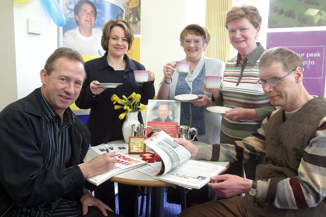 2007: Former Forest legend John McGovern visited the Derbyshire Building Society in Eastwood for a fundraising coffee morning.