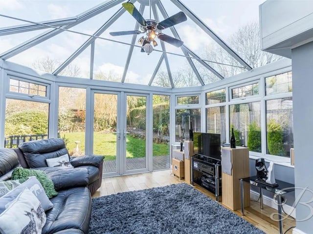 The conservatory is a bright and airy conservatory, providing the perfect space to enjoy all year round and enjoy the garden views.