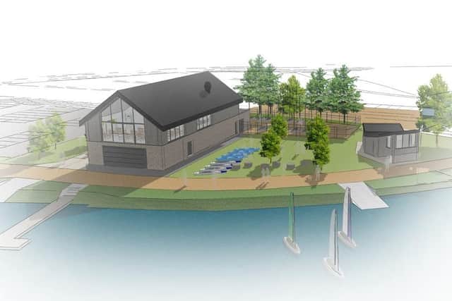 An artist's impression of the new boathouse.