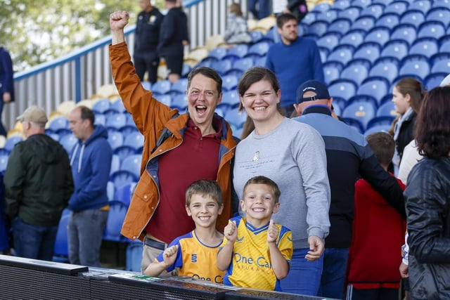Mansfield Town fans ahead of the win over Stockport County.