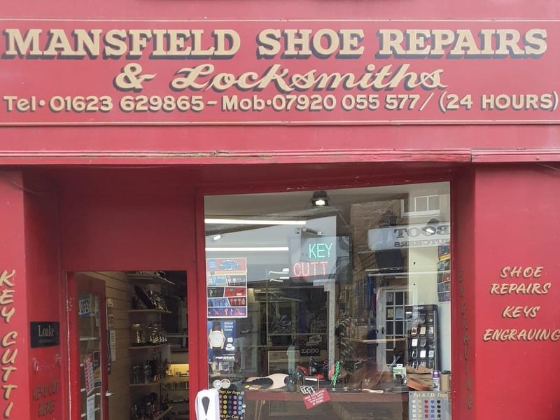 Mansfield Shoe Repairs on West Gate, Mansfield, stock a selection of gifts.
