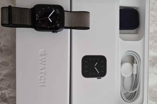 The Apple watch, belonging to Sophie Renshaw's partner, pictured as it was offered for sale on Facebook Marketplace.