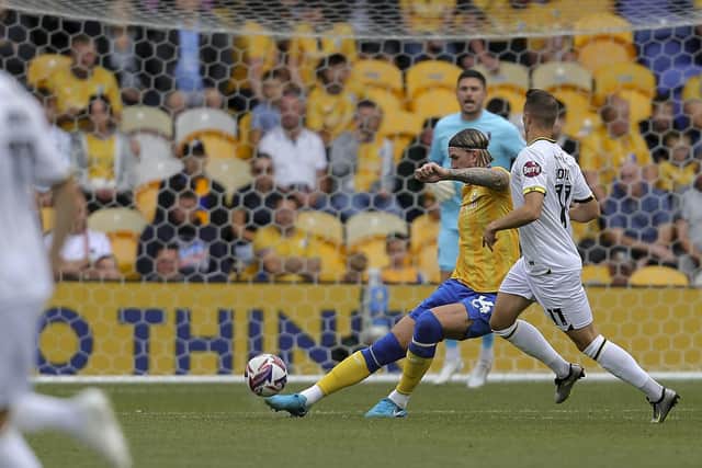 Action during the Sky Bet League 1 match against Burton Albion FC at the One Call Stadium, 17 Aug 2024, Photo credit Chris & Jeanette Holloway / The Bigger Picture.media