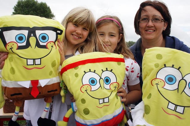 2009: This smiley trio, and of course SpongeBob SquarePants, were snapped having fun at Beauvale Primary School’s summer fair.
