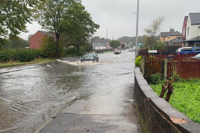 Flooding on Fackley Road, Teversal