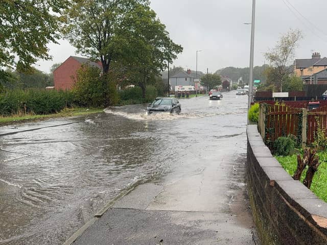 Flooding on Fackley Road, Teversal