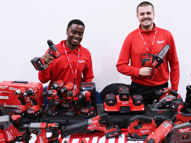 Milwaukee tools’ Ishmael Jongwe and Adam Frain