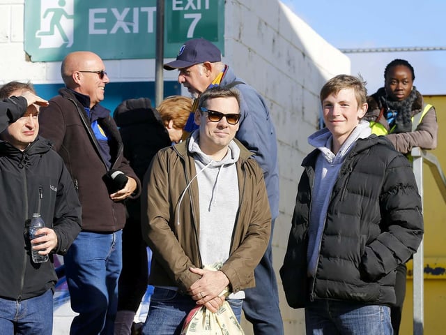 Mansfield Town fans ahead of the victory at Barrow.