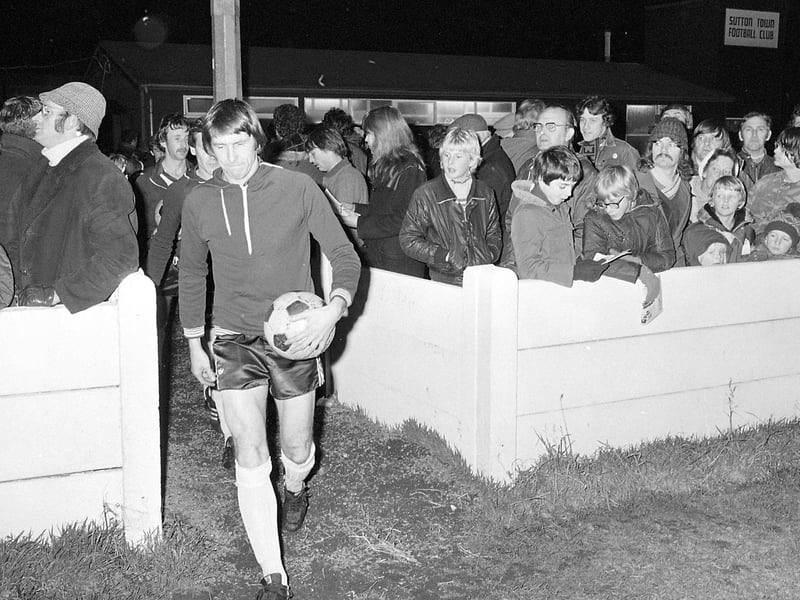A player comes out ahead of a Sutton Town match. But do you know who the player is?