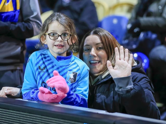 Mansfield Town fans ahead of the defeat to MK Dons.