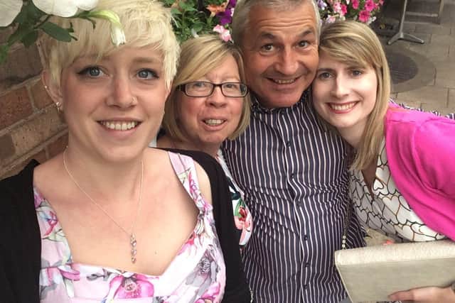 Pictured from left: Amelia Rose, with parents Yvonne and Graham Dooley, and sister Laura.