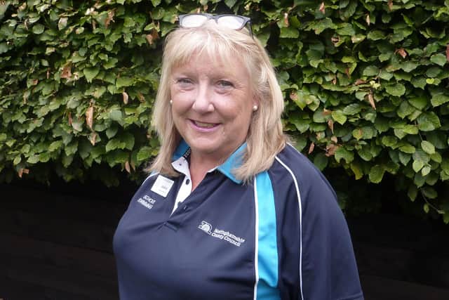 Jackie Bailey, pictured in her swimming teacher's uniform, has retired after 25 years.