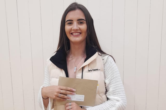 Charlotte Bingham successfully achieved an 8 in art and design; a 7 in maths; 6s in English literature, chemistry and physics; 5s in English language, biology and French; and a 4 in Geography.