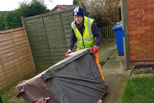 A Tidy Together bulky waste item being collected