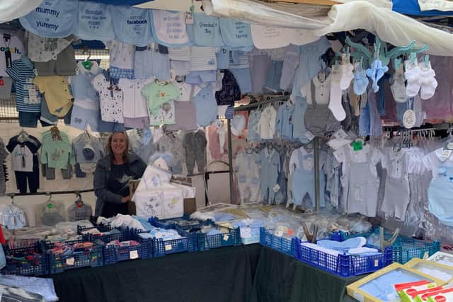 Donna Musgrove runs a baby stall and feels that bringing big brands to the town centre may be one way to increase footfall.