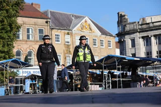 Officers were conducting an evening patrol in Mansfield town centre at the marketplace when they saw a group of people gathered around a man lying on the floor.