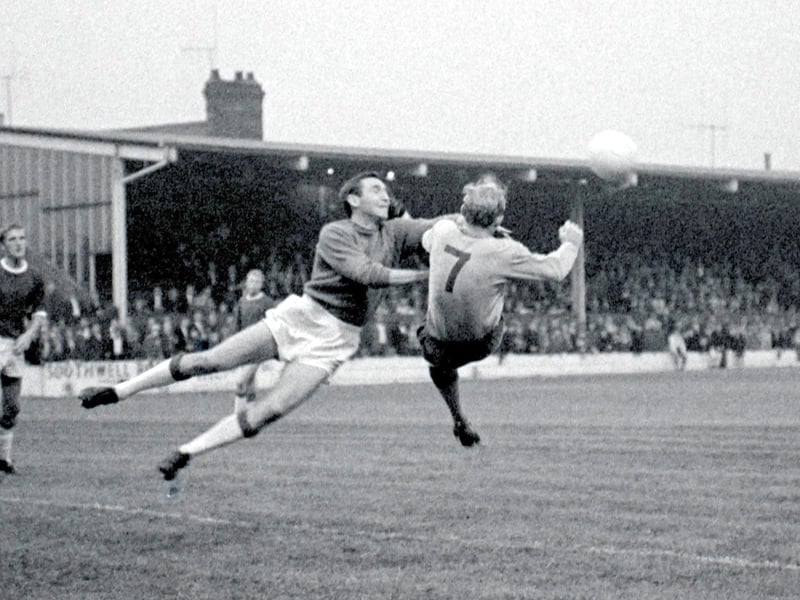 Stewart Brace in action for Stags v Lincoln in the League Cup in 1967.