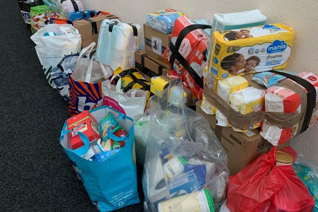 Some of the items collected already for the Ukrainian refugees