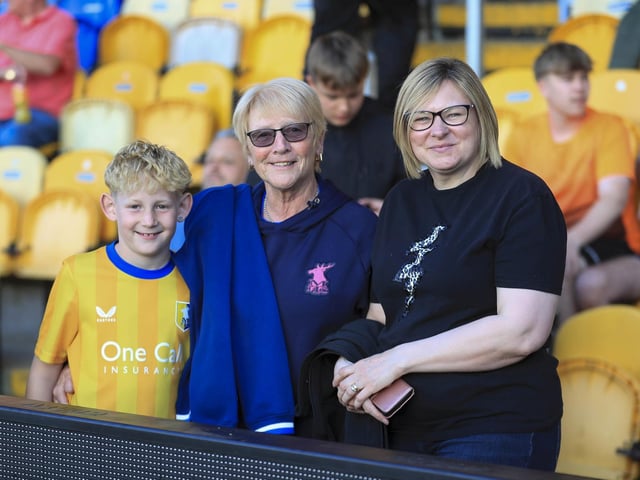 Mansfield fans during the Sky Bet League 1 match against Peterborough Utd FC at the One Call Stadium, 30 April 2025, Photo credit Chris & Jeanette Holloway / The Bigger Picture.media : Mansfield Town turned on the style to make light work of Peterborough United.