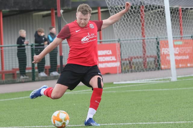 Oliver Robinson scored Eastwood's opener at Heanor.