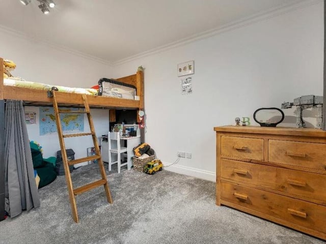 All five bedrooms at the £585,000 Skegby house can be utilised as doubles. This one is currently set up as a child's room.