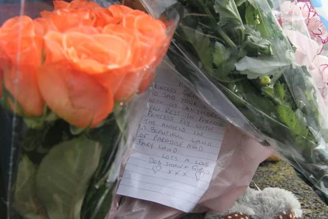 Cards and notes have been left outside the home.