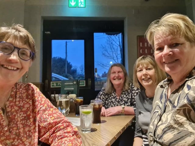 Philippa Lyall (nee Thompson), Karen Lee (Nee Morrisson), Jackie Rose (nee Chandler) and Amanda Donovan ( nee Stevens), part of the class of 78'