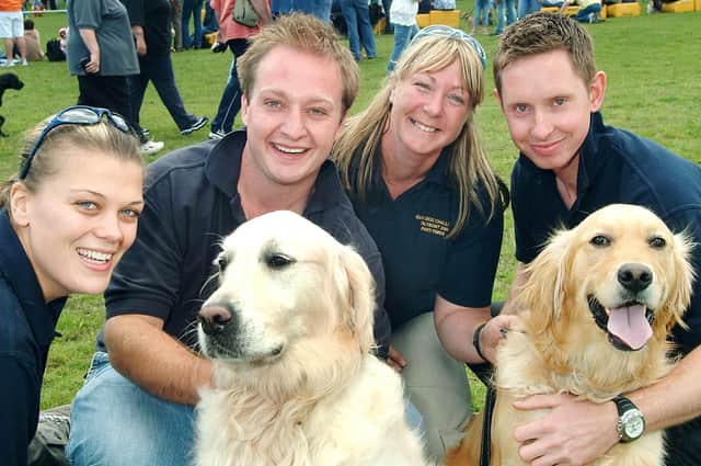 Fundraising staff from Park Hall Veterinary Clinic in Mansfield Woodhouse held a dog show in aid of the Guide Dogs for the Blind fund, in 2007. Pictured - Bekky Hobbs, Richard Sowter, Sally Litchfield and Richard Stanford.