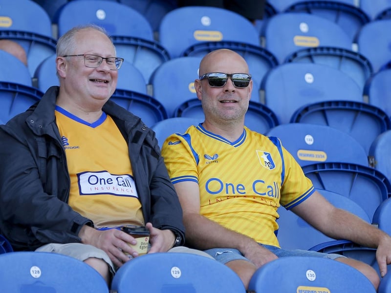 Mansfield Town fans ahead of the draw with Bradford City.