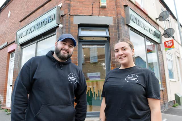 Owners Craig Gibson and Rachel Siggee outside their Pelham Street takeaway