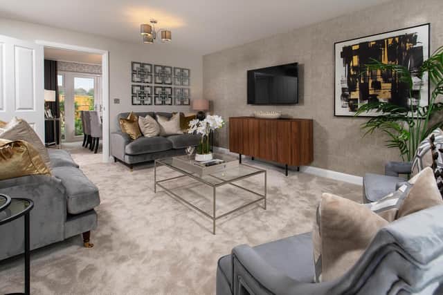 The Hawthorns, Sutton-in-Ashfield - Chelworth 4-bed - A typical living room in a home at The Hawthorns