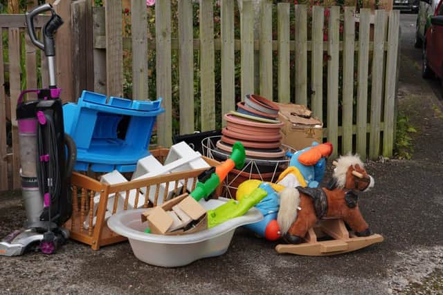 A few of the unwanted items that were thrown away thanks to the clean up day. (Photo by: Office of the Police and Crime Commissioner for Nottinghamshire)