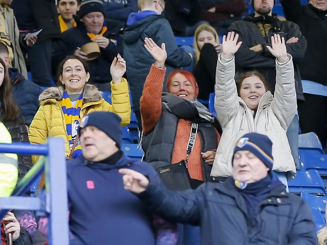 Stags fans during the Emirates FA Cup Second Round match against Sheffield Wednesday at Hillsborough.