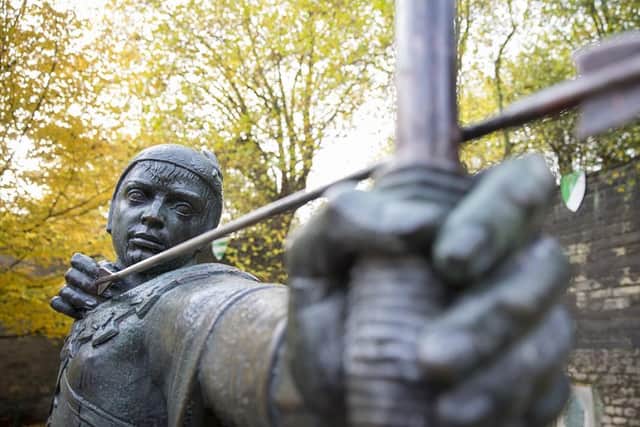Nottingham's famous Robin Hood statue.