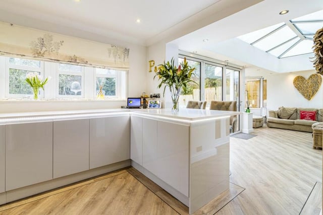 At the heart if the £750,000 Bagthorpe home is this high-spec kitchen/breakfast room, which leads seamlessly into an orangery.